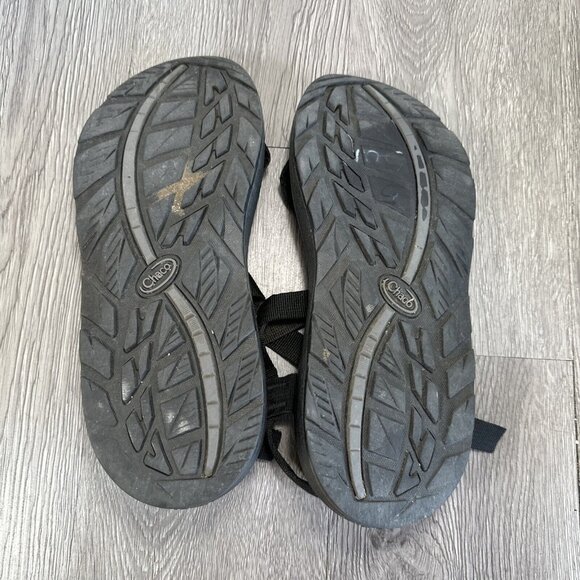CHACO Mens Z/Cloud 2 Sport Hiking Sandal Sz 9 Black Strappy Toe Loop Adjustable